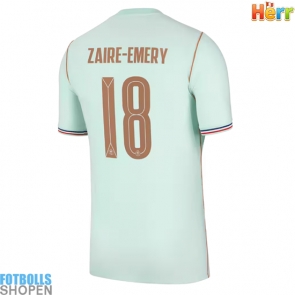 Billiga Frankrike Warren Zaire-Emery #18 Bortatröja VM 2026 Kortärmad